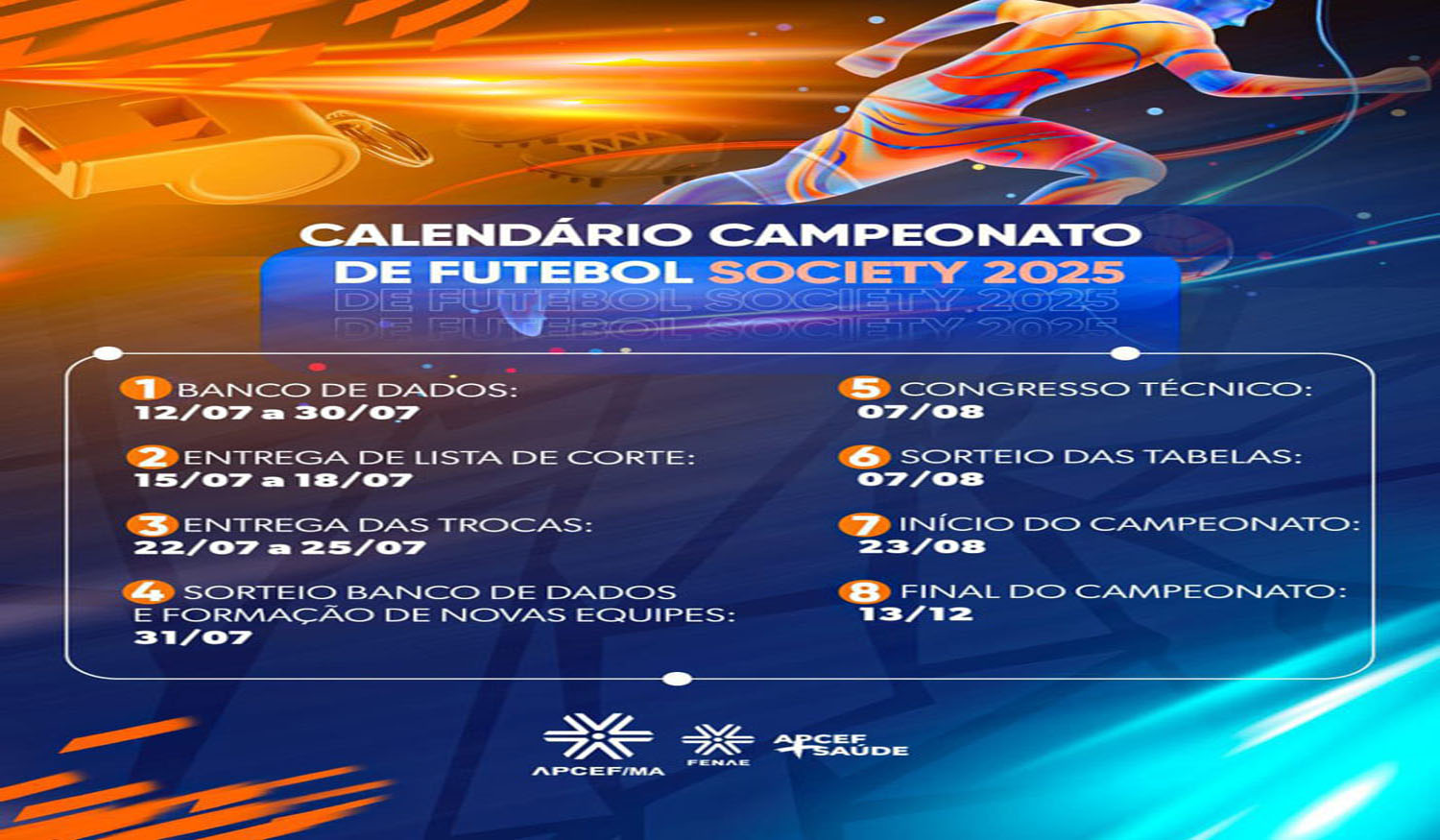 INSCRIÇÕES ABERTAS PARA A SEGUNDA TEMPORADA DO CAMPEONATO SOCIETY DA APCEFMA.